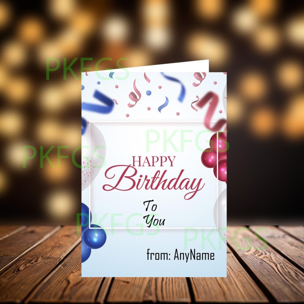Happy Birthday Balloons Greeting Card