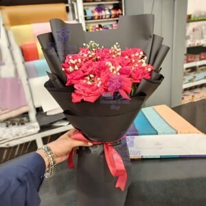 Send Modern Romance Red Roses Bouquet to home in Pakistan